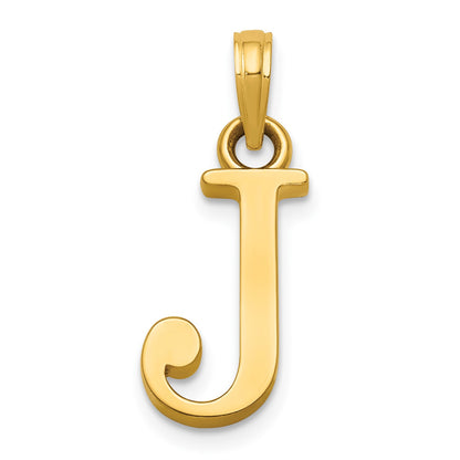 14K Polished Letter J Pendant