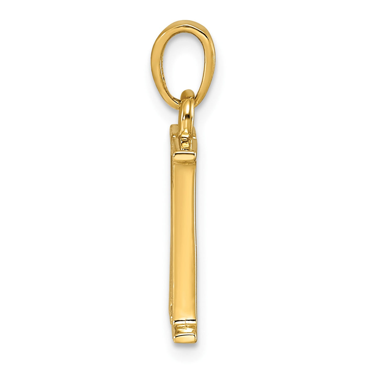 14K Polished Letter K Pendant