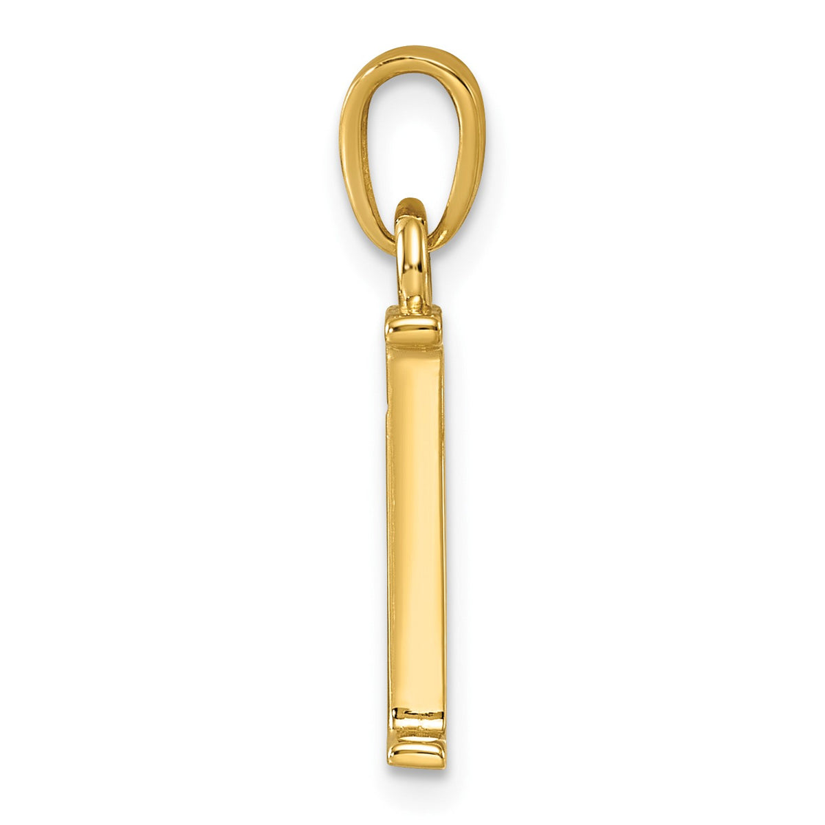 14K Polished Letter L Pendant
