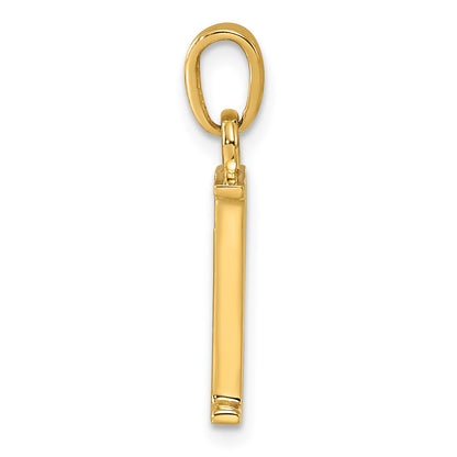 14K Polished Letter P Pendant