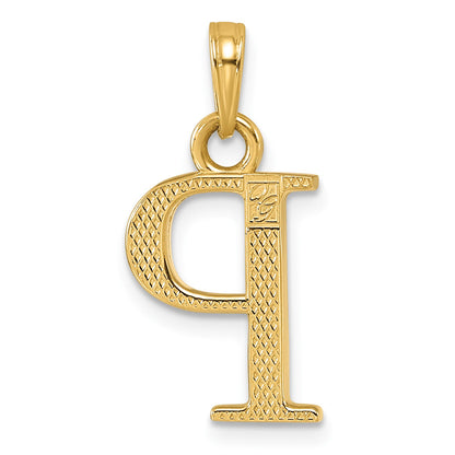 14K Polished Letter P Pendant