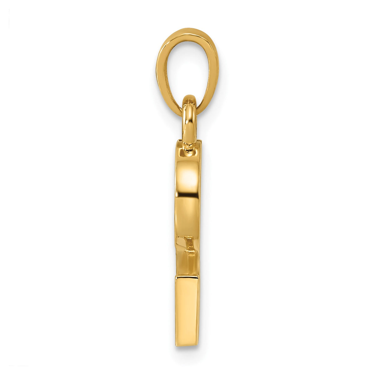 14K Polished Letter S Pendant