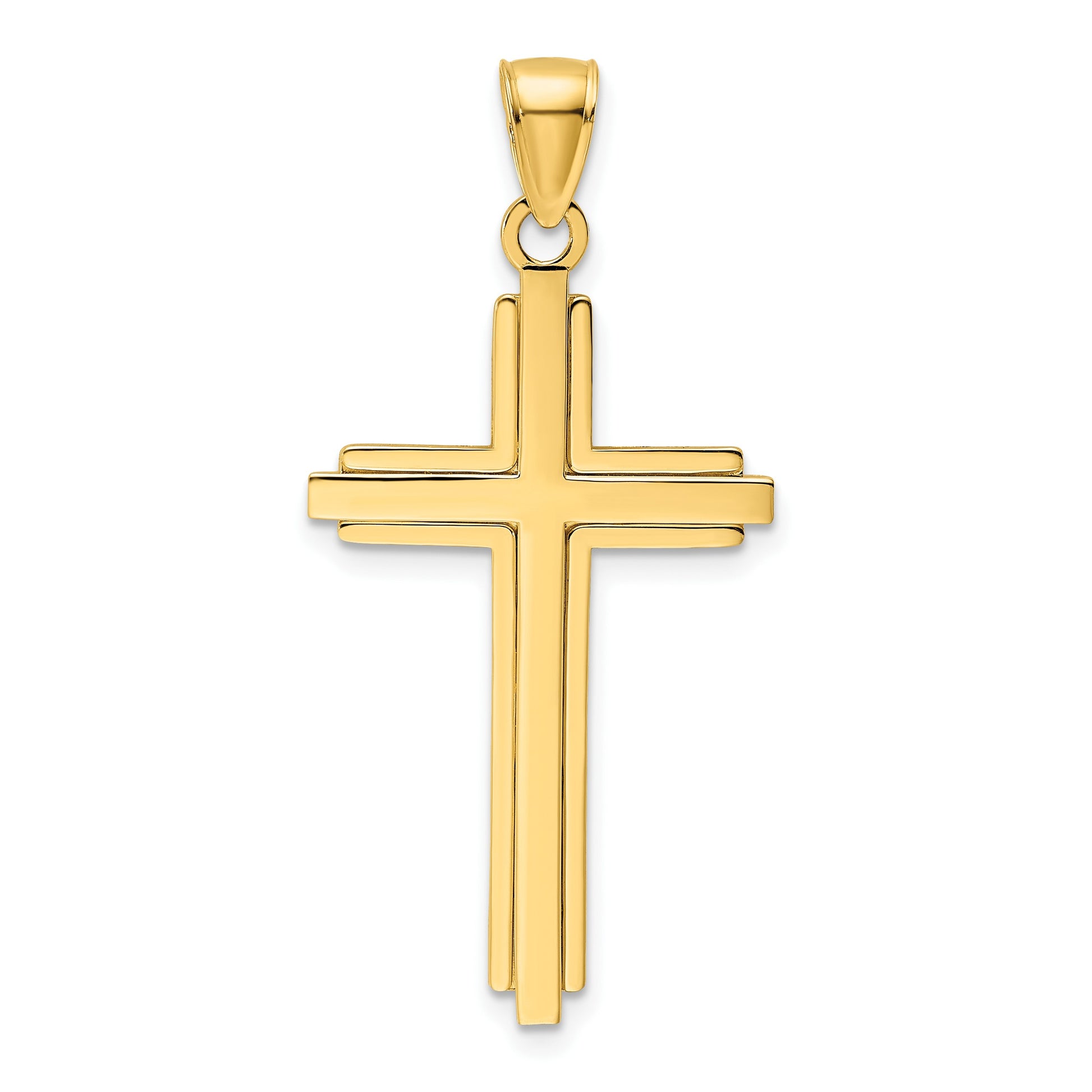 14K Polished Cross Pendant