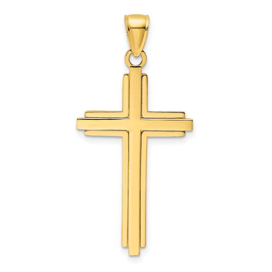 14K Polished Cross Pendant