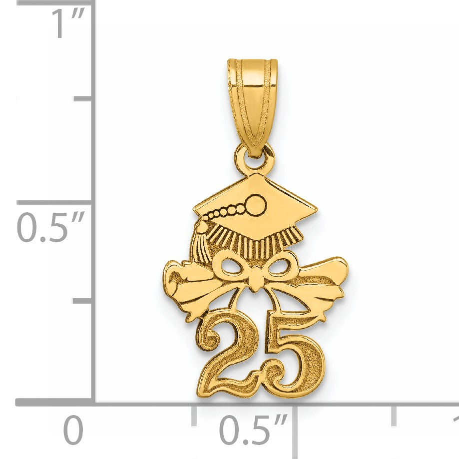 14K Graduation Cap and Diploma 25 Charm