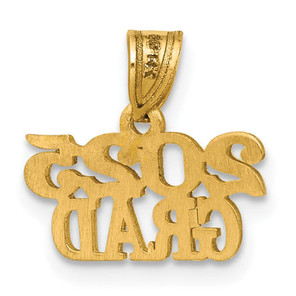 14k Polished 2025 GRAD Charm