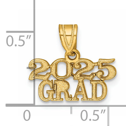 14k Polished 2025 GRAD Charm