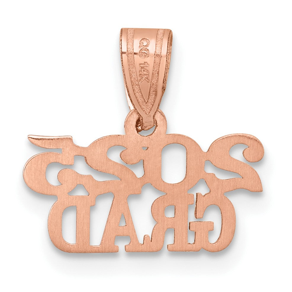 14K Rose Gold Polished 2025 GRAD Charm