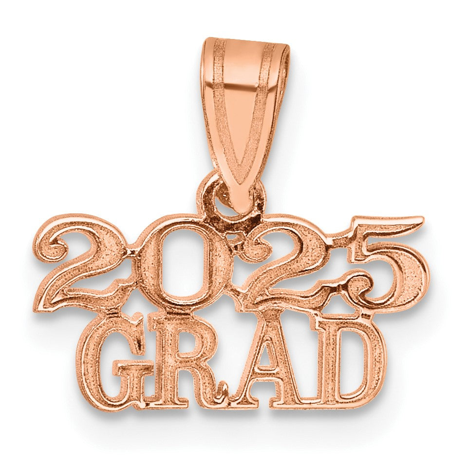 14K Rose Gold Polished 2025 GRAD Charm