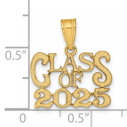 14k Polished CLASS OF 2025 Charm