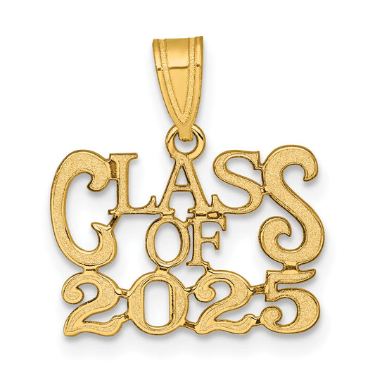 14k Polished CLASS OF 2025 Charm