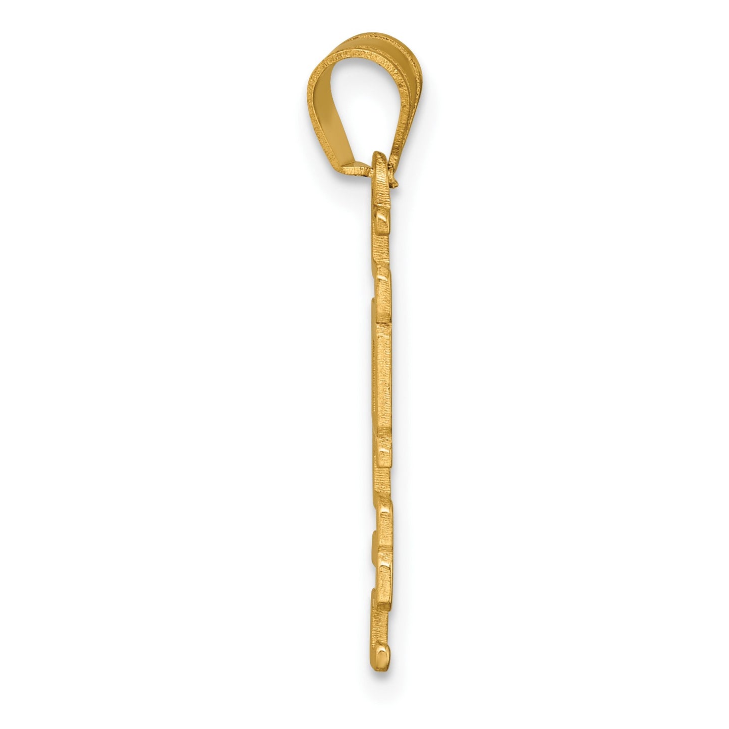 14K Polished Vertical 2025 Charm