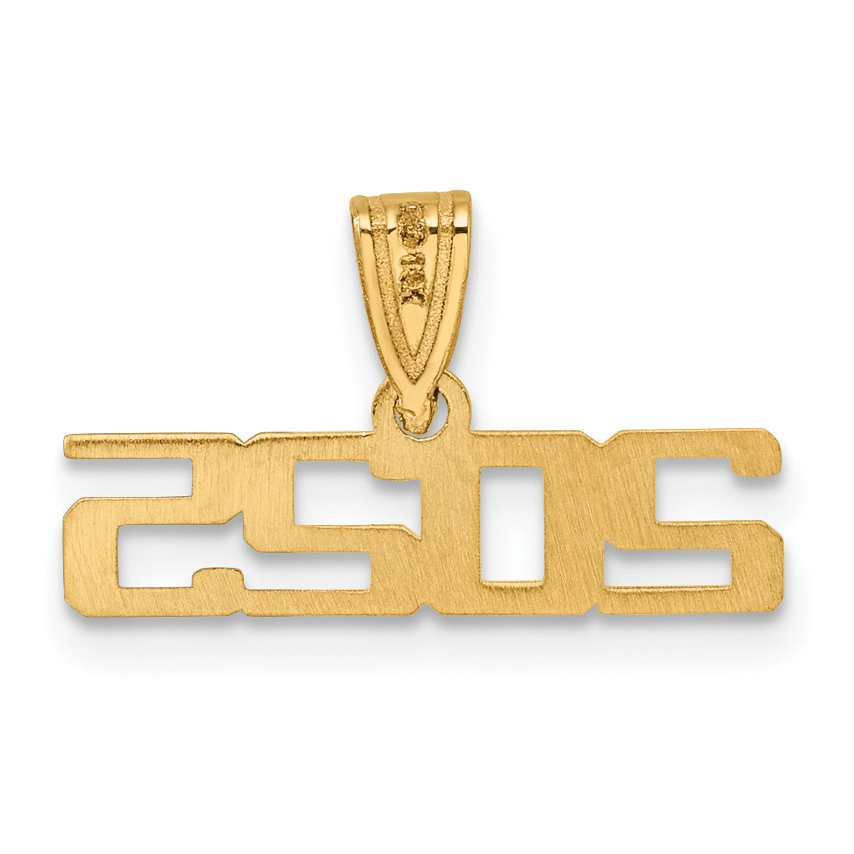 14K Polished Horizontal 2025 Charm
