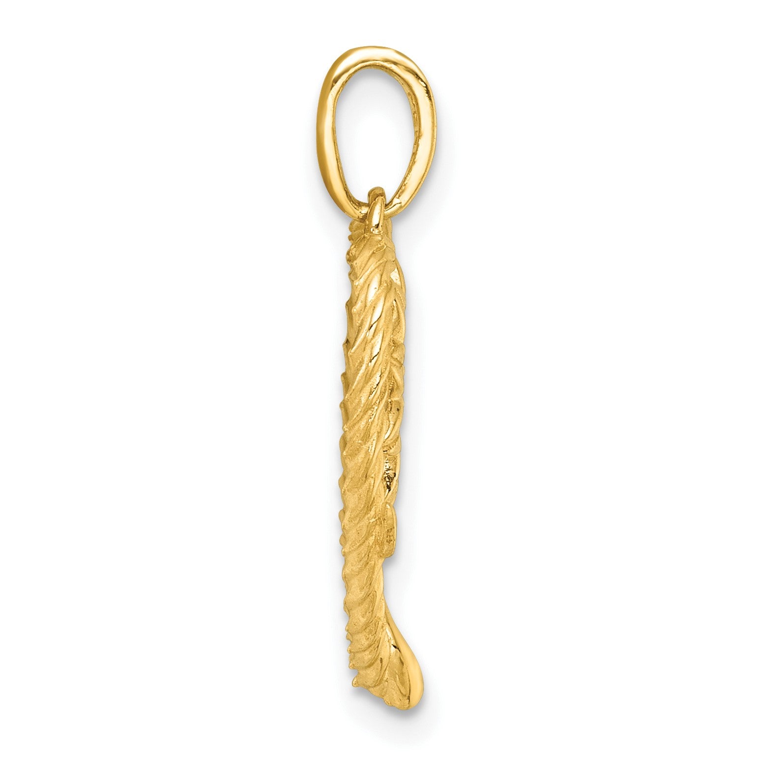 14k with White Rhodium Polished Flower In Twisted Heart Pendant