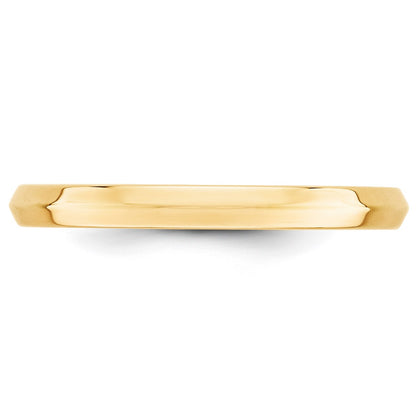 14k Yellow Gold 2.5mm Knife Edge Comfort Fit Wedding Band Size 7