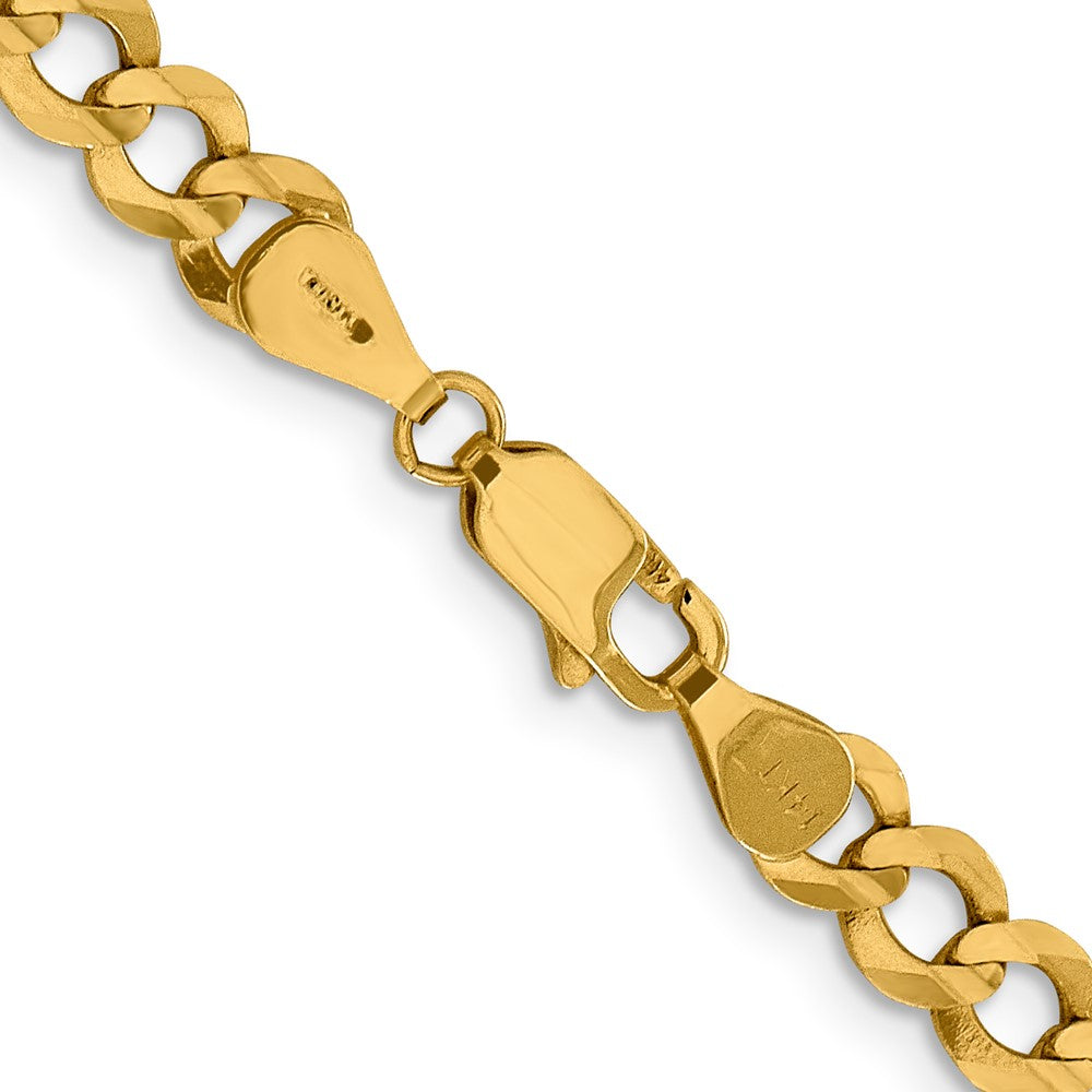 14K 18 inch 5.9mm Lightweight Flat Cuban with Lobster Clasp Chain