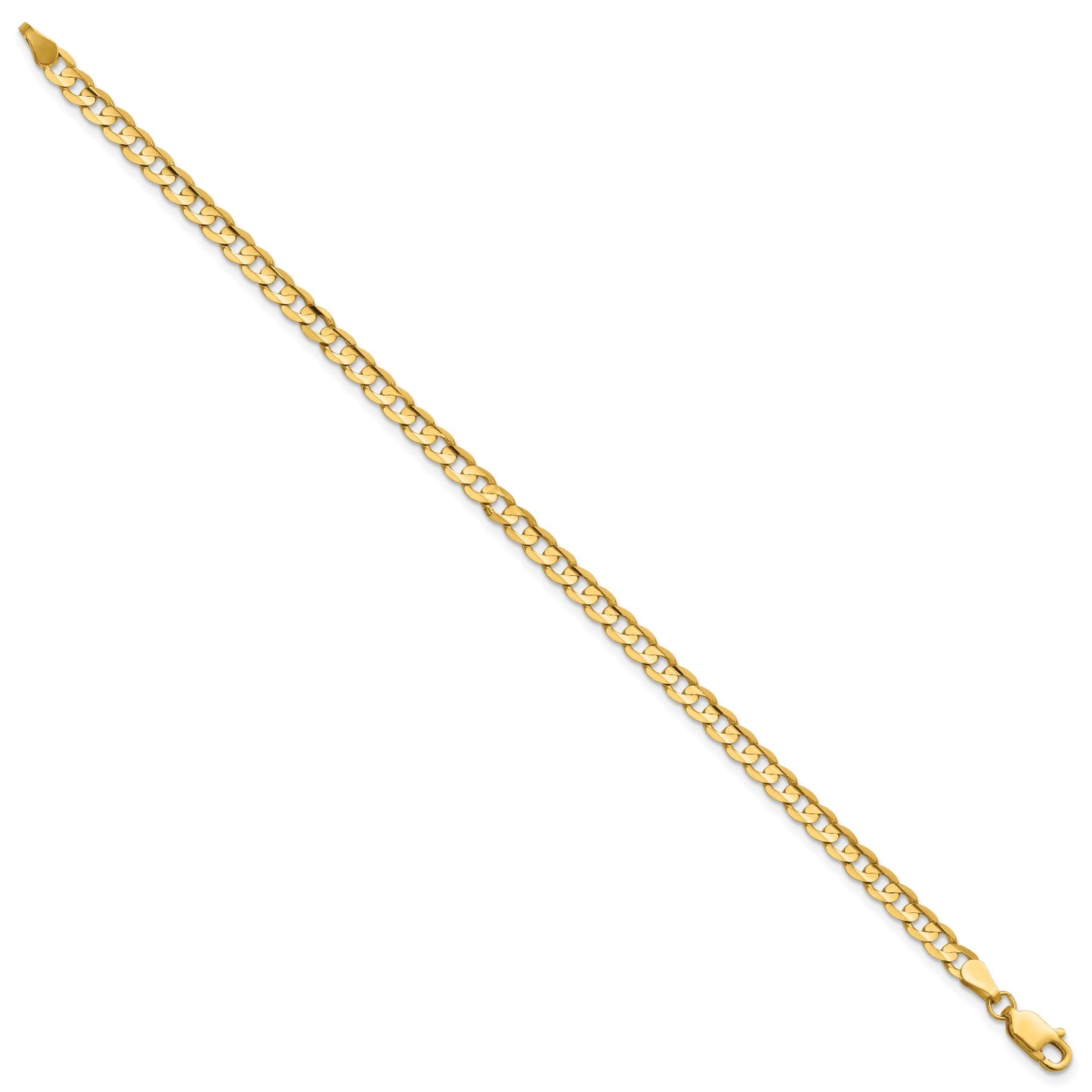 14k 3.8mm Open Concave Curb Chain