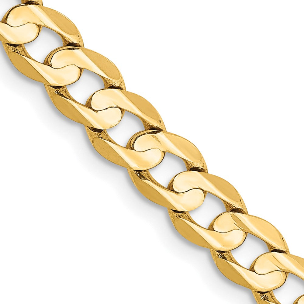 14K 18 inch 5.25mm Open Concave Curb with Lobster Clasp Chain