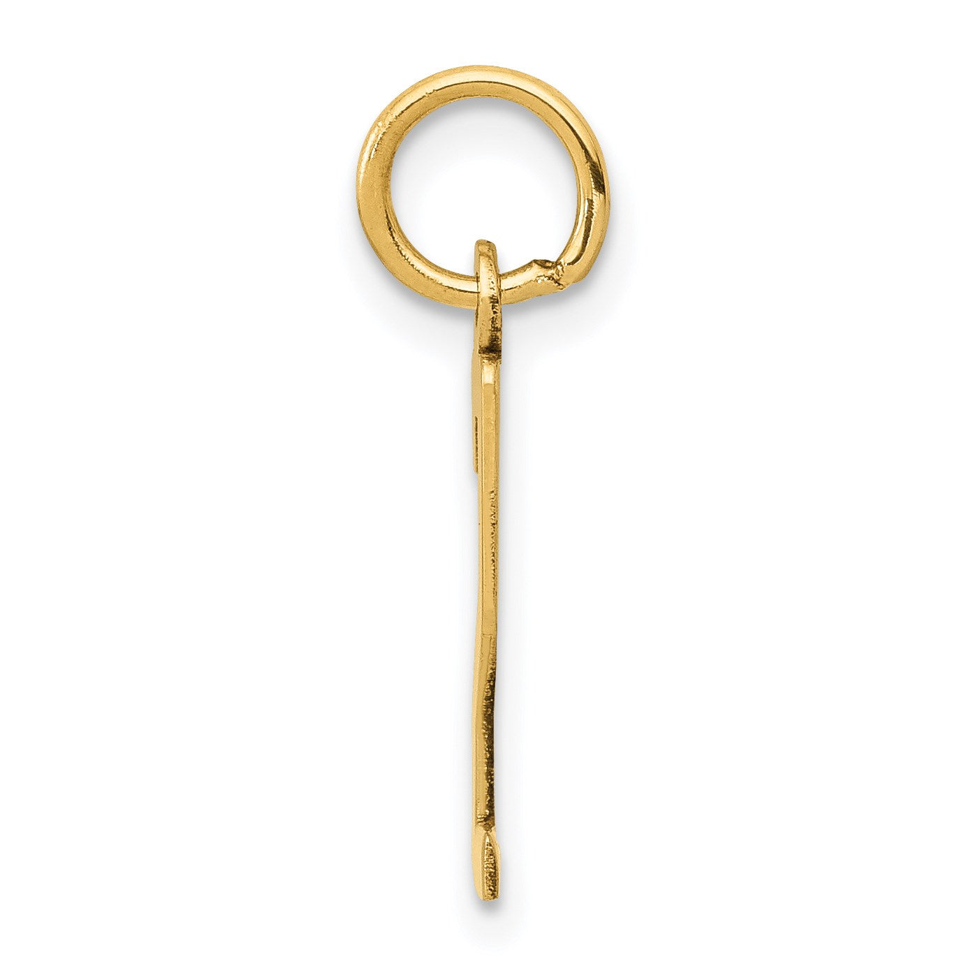 14k Small Elongated Number 2 Charm