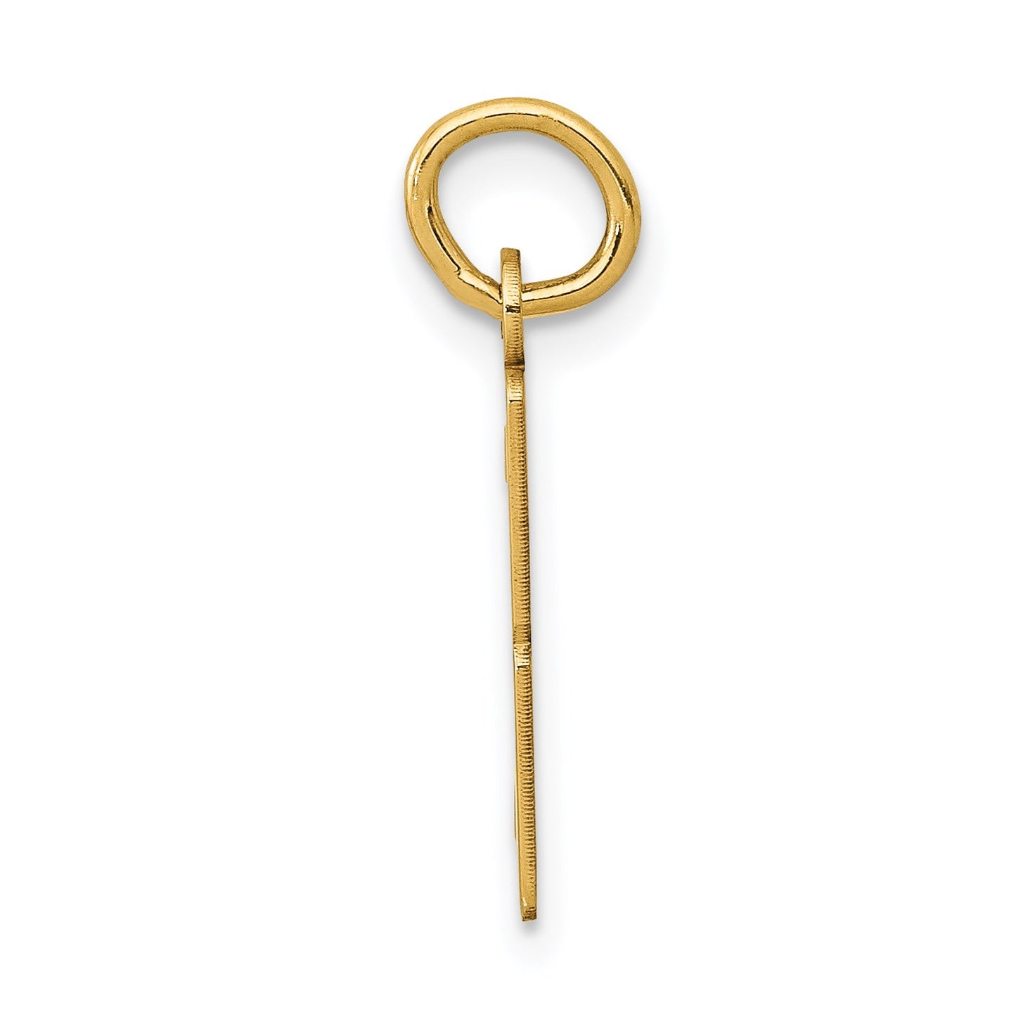 14k Small Elongated Number 3 Charm
