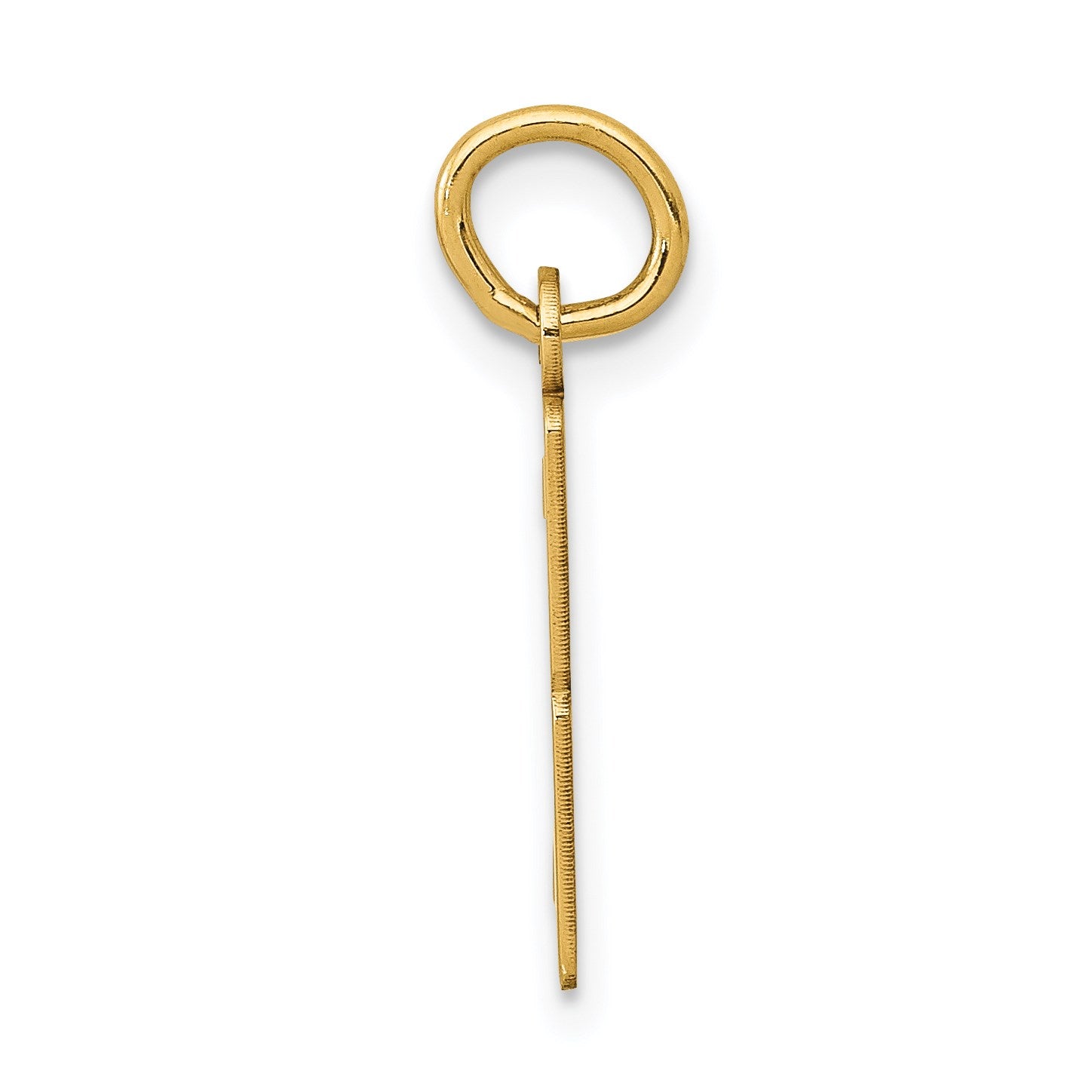 14k Small Elongated Number 3 Charm