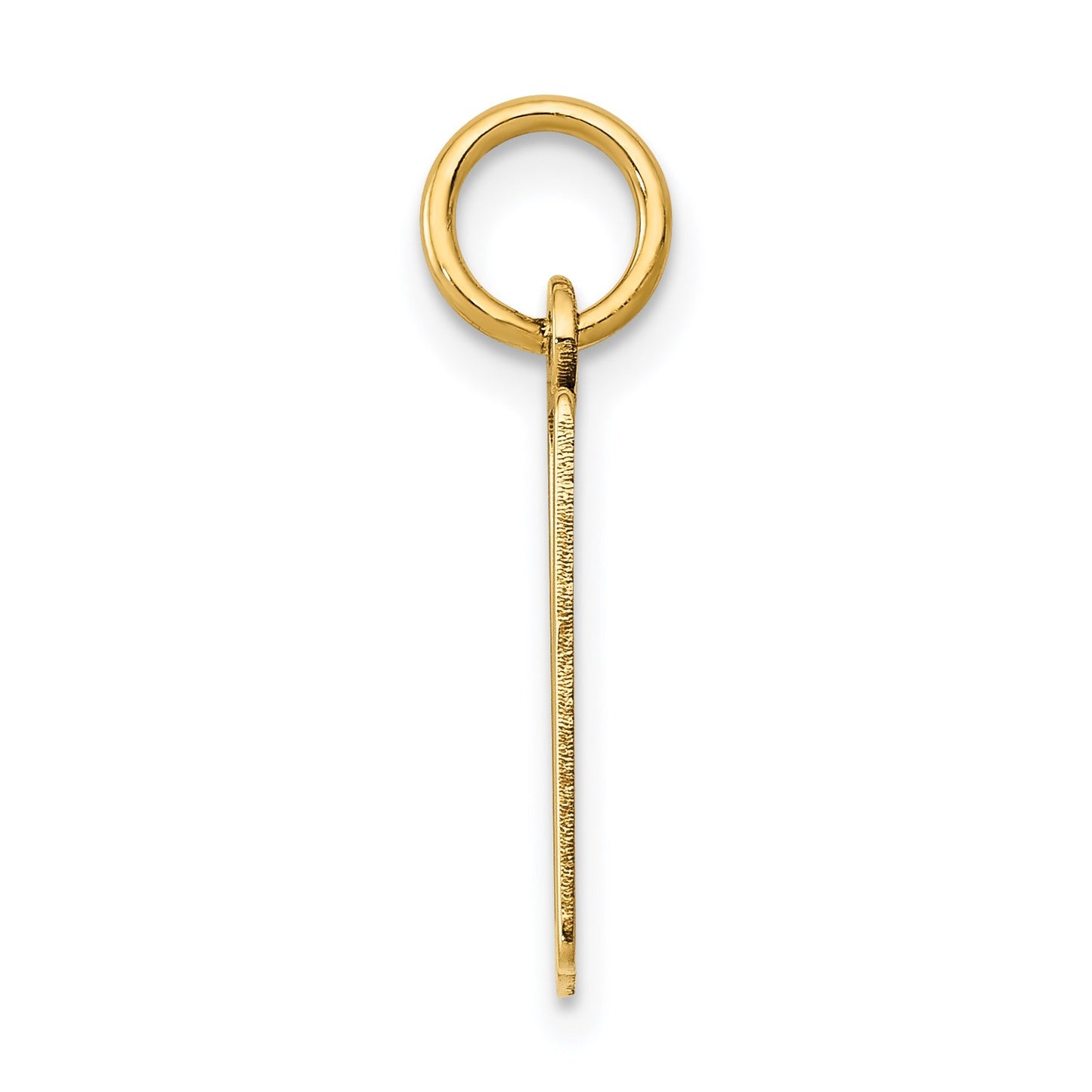 14k Small Elongated Number 10 Charm