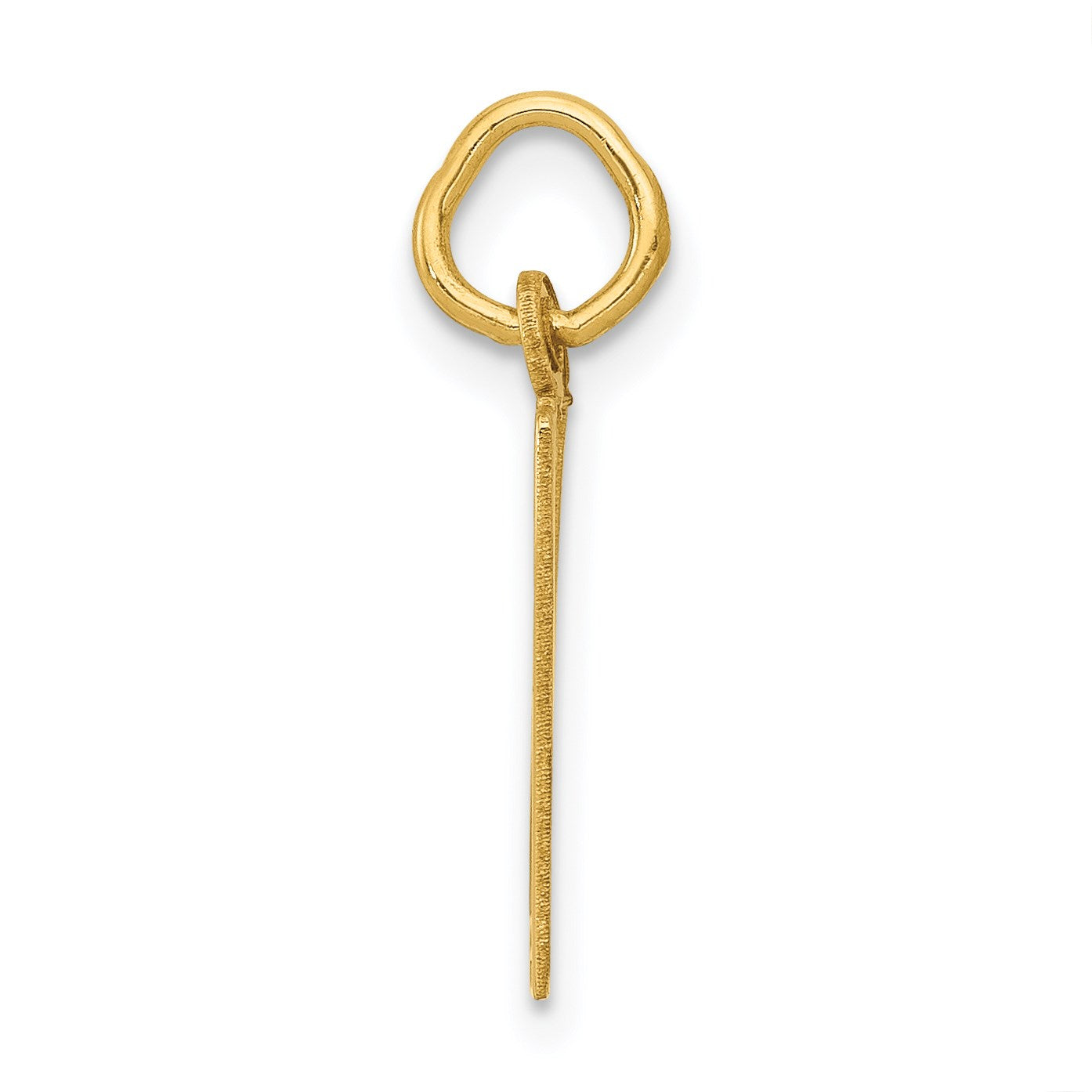 14k Small Elongated Number 17 Charm