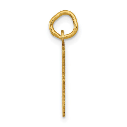 14k Small Elongated Number 35 Charm