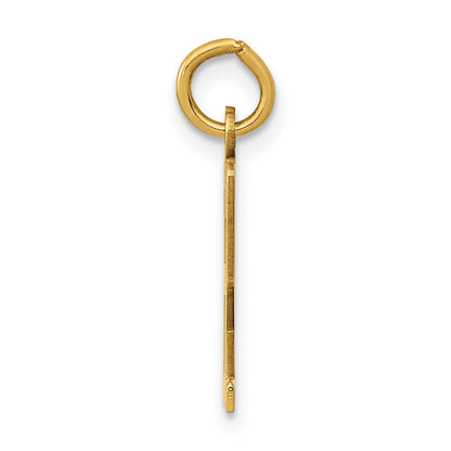 14k Small Elongated Number 62 Charm