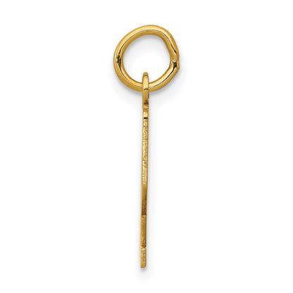 14k Small Elongated Number 72 Charm