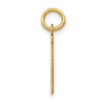 14k Small Elongated Number 75 Charm