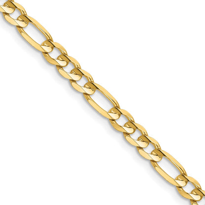 14K 18 inch 4.5mm Concave Open Figaro with Lobster Clasp Chain