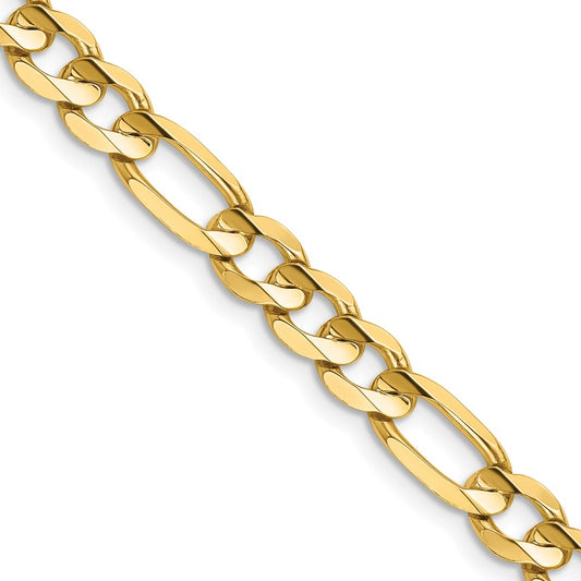 14K 18 inch 6mm Concave Open Figaro with Lobster Clasp Chain