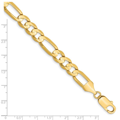 14k 10.0mm Concave Open Figaro Chain