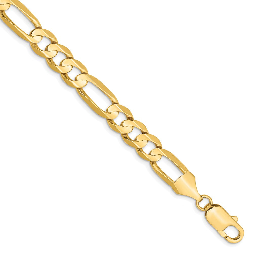 14k 10.0mm Concave Open Figaro Chain