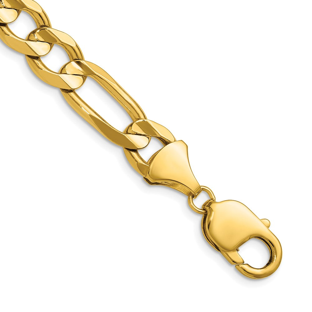 14k 10.0mm Concave Open Figaro Chain