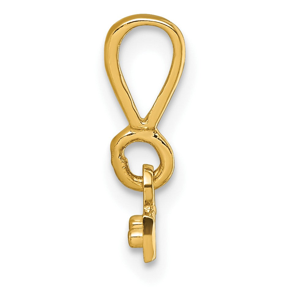 14k Large Diamond -cut Top Pendant