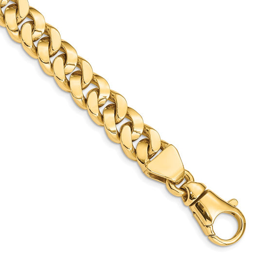 14K 22 inch 10mm Hand Polished Fancy Link with Fancy Lobster Clasp Chain