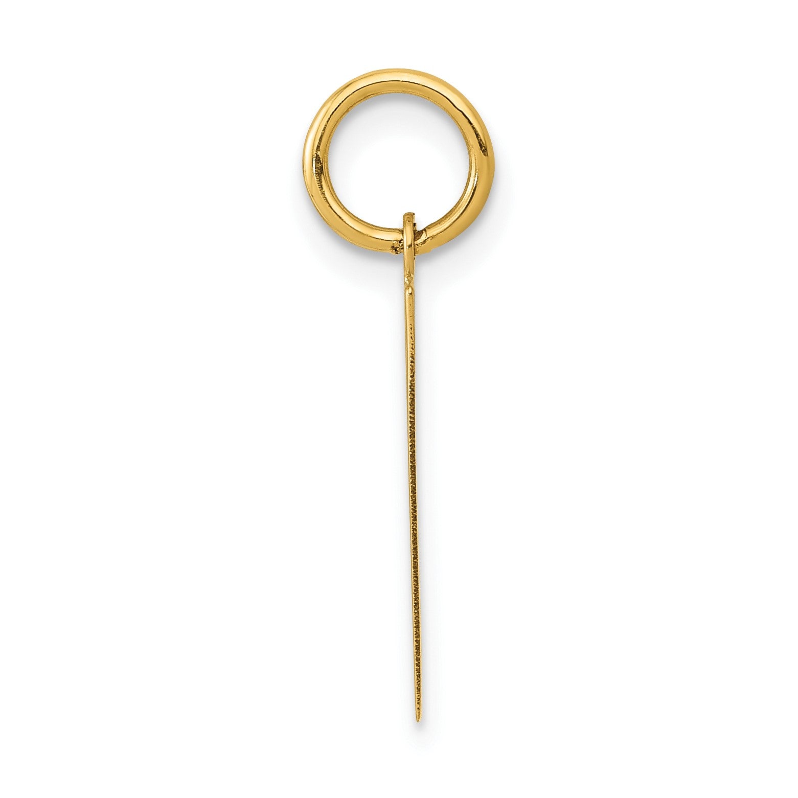 14k Medium Polished Number 1 Charm