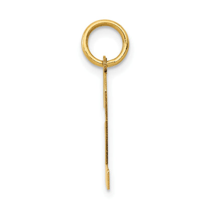 14k Medium Polished Number 2 Charm