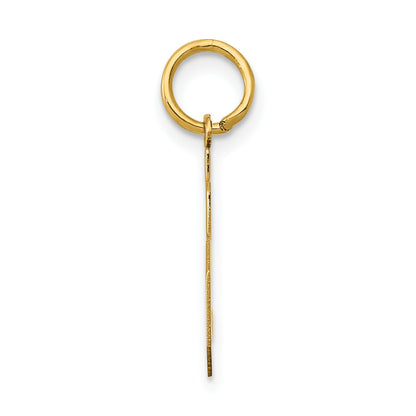 14k Medium Polished Number 5 Charm