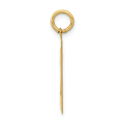 14k Medium Polished Number 21 Charm