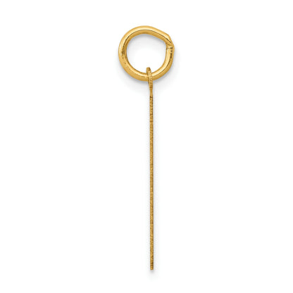 14k Medium Polished Number 61 Charm
