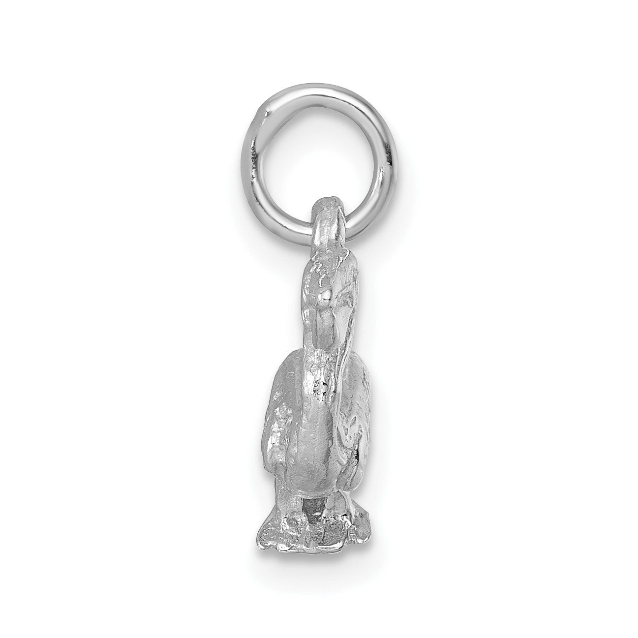 Sterling Silver Rhodium-plated Pelican Pendant