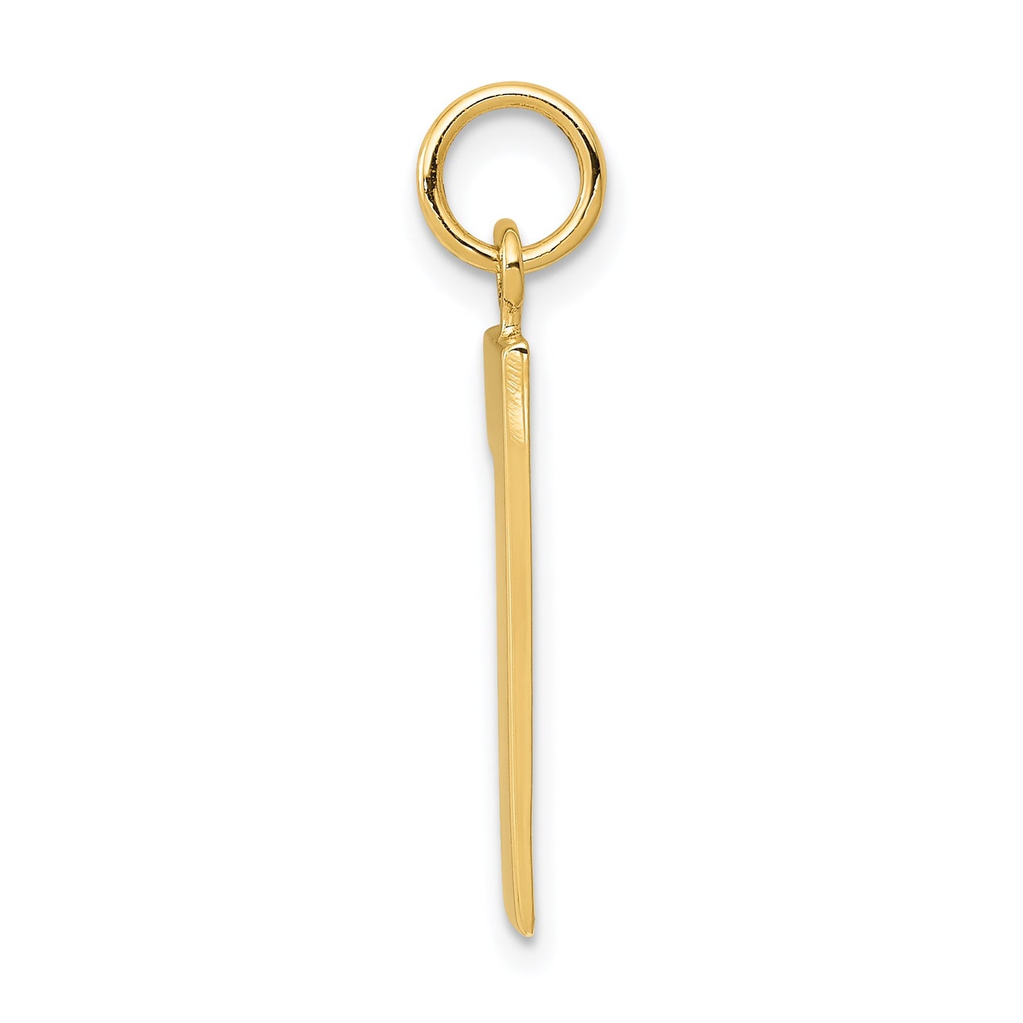 14k  Large Polished Number 1 Charm