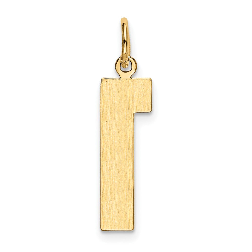 14k  Large Polished Number 1 Charm