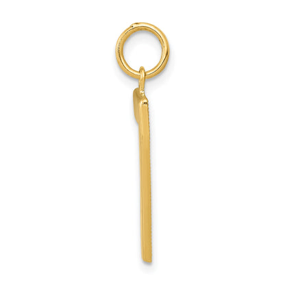 14k  Large Polished Number 7 Charm