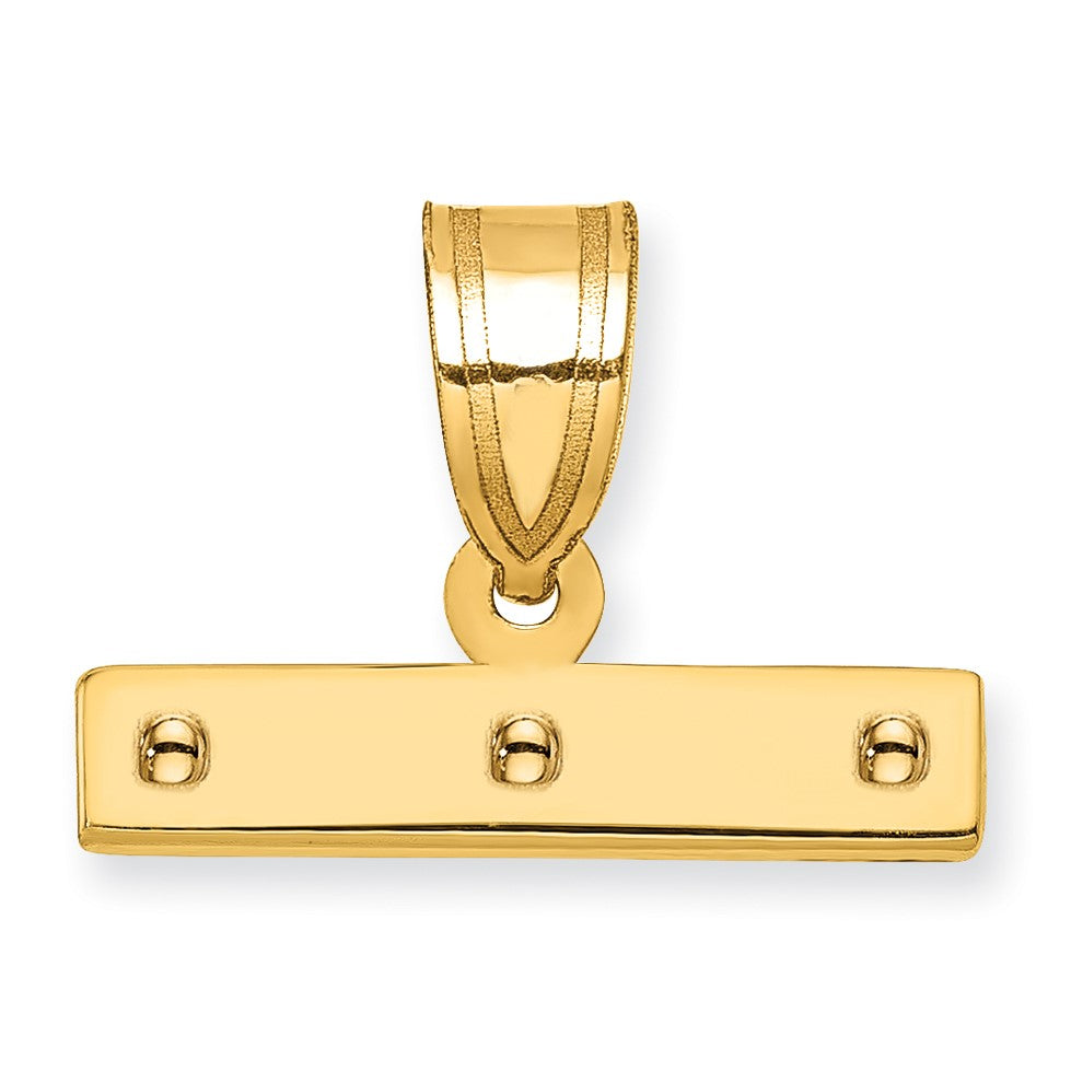 14k Casted Large Polished Top Pendant