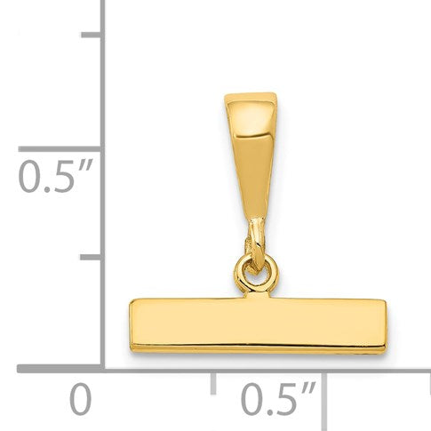 14k Casted Large Polished Top Pendant