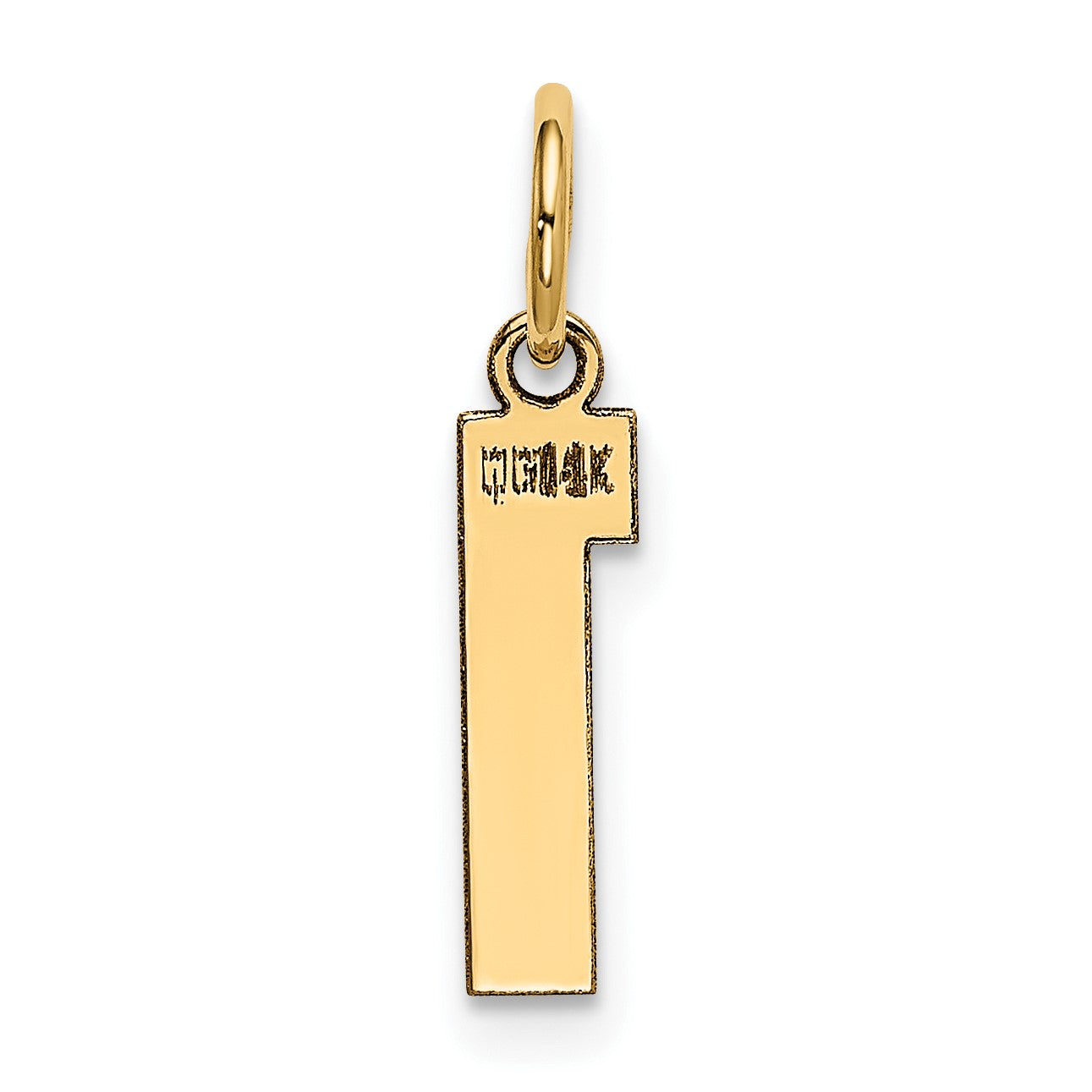 14k Small Polished Number 1 Charm